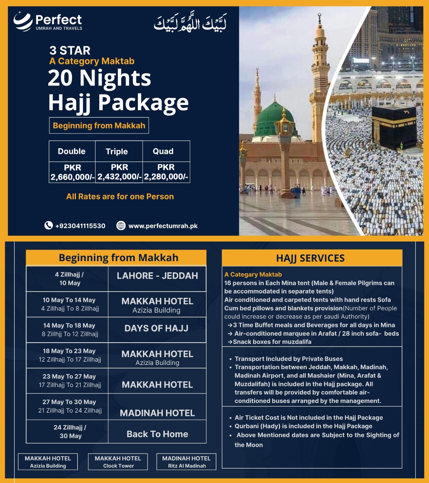 20 Nights Hajj Package 2027