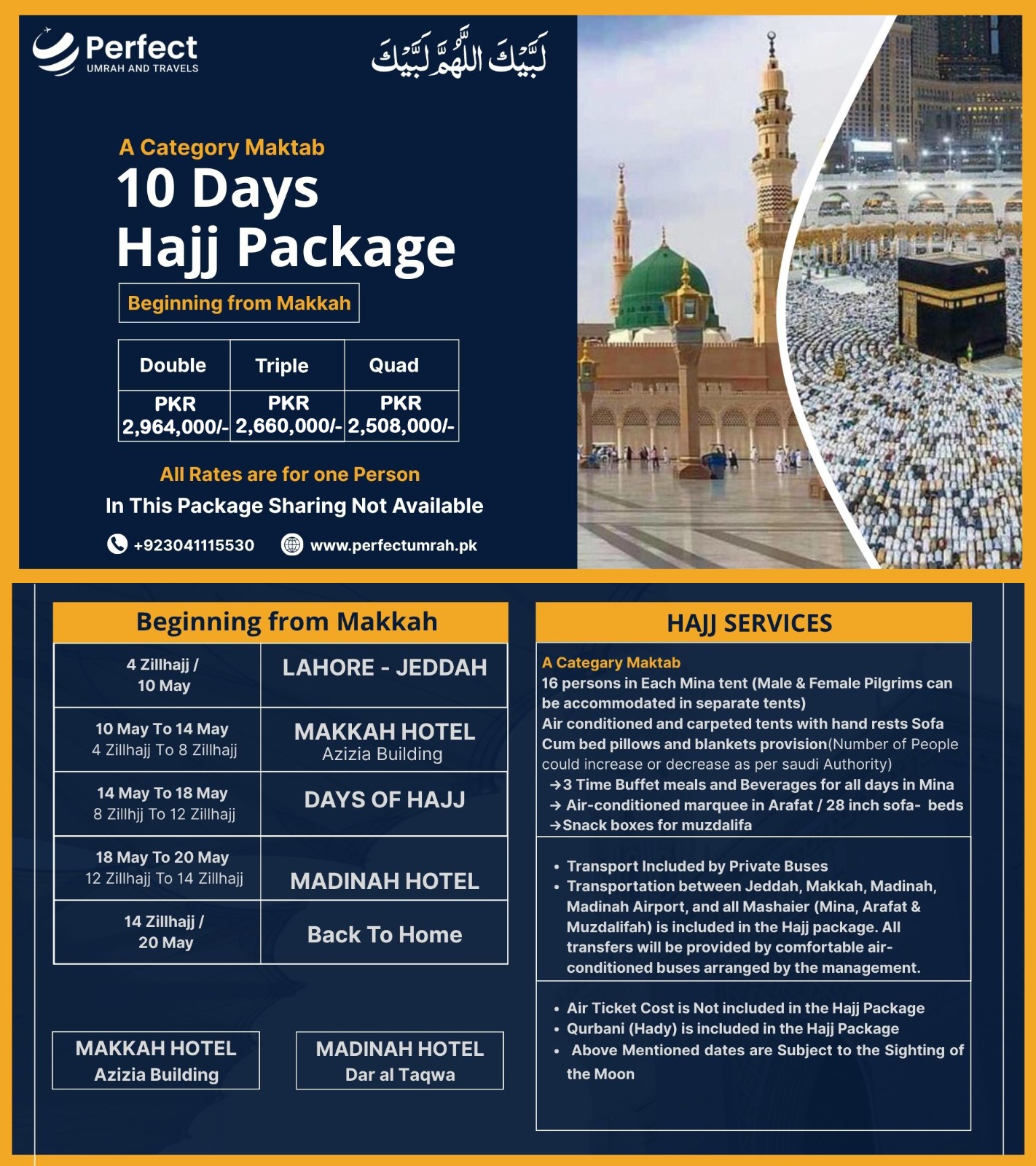 10 Nights Hajj Package 2027
